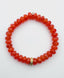 AAA Faceted Carnelian 8-9mm Stretch Bracelet