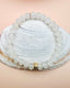 Faceted 8mm Mystic Moonstone Rondelle Stretch Bracelet with a Triple Width Vermeil Diamond Rondelle