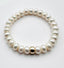 Freshwater Button Pearl Bracelet with 1 Gold Fill Rondelle