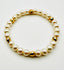 Freshwater Pearl and Gold-Filled Ball Stretch Bracelet