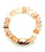 Faceted 12mm Strawberry Quartz Bracelet with Large Natural Baroque Pearl