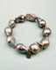 Grey Baroque Pearl and Sterling Silver Stretch Bracelet