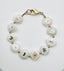 Hexagonal Faceted Solar Quartz and Pyrite Bracelet