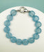 Aquamarine Bracelet with Sterling Silver Clasp