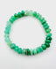 Faceted Natural Chrysoprase Rondelle Bracelet with Diamond Rondelle