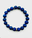 Aa Lapis Ball Stretch Bracelet with Sterling Silver Diamond Rondelle