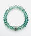 Faceted Mystic Green Topaz Rondelle Bracelet with Sterling Silver Diamond Rondelle