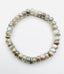 Faceted Mystic Silverite Rondelle Bracelet with Sterling Silver Diamond Rondelle