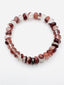 Faceted Phantom Lodalite Quartz and Diamond Sterling Silver Rondelle Bracelet