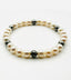 Freshwater Pearl and Pyrite Stretch Bracelet