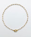18" Vermeil Smooth and Diamond Cut Large Paperclip Chain with Vermeil Diamond Clasp