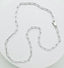 18" Small Diamond Cut White Sterling Silver 4mm Paperclip Chain