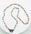 20" 18K YG Vermeil and Rhodium Diamond Cut Paperclip Chain with Sterling Silver Diamond Clasp