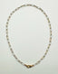 18" Two Tone Vermeil and Bright/White Silver Diamond Cut Paperclip Chain with Vermeil Diamond Teardrop Shaped Clasp