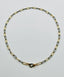 18" Two Tone Gold Vermeil and Rhodium Diamond Cut Paperclip Chain with Gold Gold Vermeil Diamond Clasp