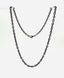 3mm Rhodium Plated Cable Chain with Sterling Silver  18"