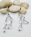 Flat AAA Faceted Clear Herkimer Diamond Earring on Sterling Silver Huggie, 2"