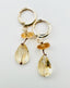 Fancy Cut Citrine Earring on Gold Fill Huggie