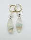 Faceted Marquise Shaped Opal and Moonstone Gold Fill Huggie Earring, 2.25"