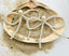 Freshwater Pearl 3mm Bow Pearl Gold Faceted Post Earring 2"