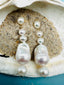 Freshwater Pearl Earrings with Gold-Filled Posts, 2.25"