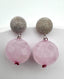 Faceted Rose Quartz Ball On Sterling Silver Textured Post, 1"