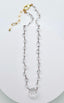 18" AAA Faceted Clear Herkimer Diamond Necklace with Large Organic Herkimer Pendant