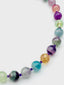 18" Smooth 12mm Bright Rainbow Fluorite Ball Necklace with Sterling Silver Clasp