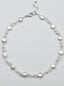 18" Rainbow Moonstone, Herkimer Diamond and Freshwater Pearl Necklace