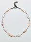 18" White, Pink and Lavender Biwa Freshwater Pearl Necklace