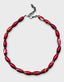 18" Red Jasper Cylinder and Matte Grey Hematite Heishi Necklace