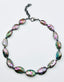 18" Puffy Abalone Nugget and Peacock Freshwater Pearl Necklace