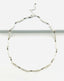 18" Stick Pearl and Pyrite Bead Necklace with Sterling Silver Clasp