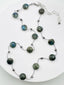 18" AAA Faceted Labradorite Coin and Pyrite Necklace