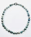 18" Shades Of Grey 10-12mm Tahitian Baroque Shaped Pearl Necklace with Sterling Silver Diamond Clasp