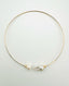18" White Baroque and Freshwater Pearl Gold Vermeil Wire Necklace