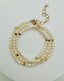 21" Petite Pearl and Gold Filled Faceted Bead Wrap Bracelet with 2"Extension Chain
