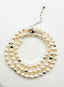 21" 6mm Freshwater Pearl Necklace/Bracelet with Faceted White Pyrite Balls