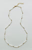 24" Tube Freshwater Keshi Pearl and Gold Filled Pyrite Necklace