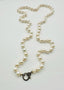 30" 10mm Edison Pearls Necklace with Two Tone Diamond Clasp with Gold Vermeil
