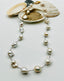 30" White Baroque Pearl Necklace with a Gold Vermeil Diamond Clasp
