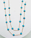35" 14K Yg Natural Turquoise Chain Necklace