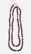 36" 7mm Petite Burgundy Baroque Rhodolite Garnet and Gold Fill Ball Necklace with Gold Vermeil Clasp