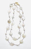36" Solar Quartz, Rainbow Moonstone and Freshwater Pearl Necklace with a 18k Vermeil Clasp