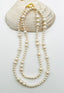 36" 6 and 10mm Freshwater Pearl Mix Necklace with Gold Vermeil Clasp