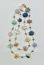 36" Multi Gemstone and Gold Filled Ball Necklace