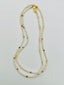 36" 4mm Freshwater Pearl and Faceted Gold Filled Ball Necklace