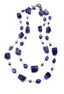 36" Amethyst, Peacock Colored Freshwater Pearl and Pyrite Necklace
