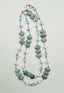 36" Blue Opal, Topaz, and Moonstone Necklace