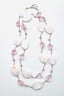 36" Rose Quartz, Pink Mother of Pearl and Pink Freshwater Pearl Necklace with a Sterling Silver Clasp